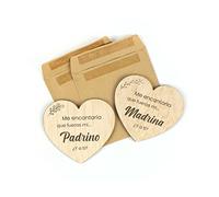 CONTRAXT Regalos para padrinos y madrinas. Set Quieres ser mi Padrino Quieres ser mi Madrina Detalle idea regalos originales Peticion Padrinos bautizo bebe regalo boda (Padrinos)