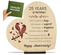 CONTRAXT Silver Wedding Gifts for Couples Original Gift Ideas 25th Anniversary Card Silver Husband Wife 25 Years
