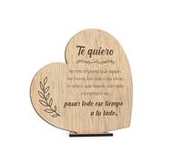 CONTRAXT Tarjetas Felicitacion San Valentin madera. Regalos aniversario pareja cartas amor para mi novio novia tortolitos postal san valentin tarjeta hombre mujer (Parejas)