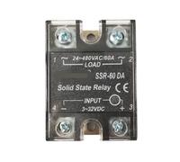 Control AC SSR Solid State Relay 220v Module 24-480VAC Load 3-32VDC Input 10A 25A 40A 50A 60A 80A 100A 120A(SSR-60DA (60A))