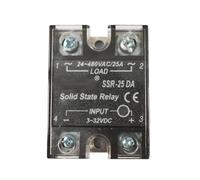 Control AC SSR Solid State Relay 220v Module 24-480VAC Load 3-32VDC Input 10A 25A 40A 50A 60A 80A 100A 120A(SSR-25DA (25A))