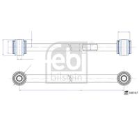 Control Arm Rear Axle Left Push Rod 188187 FEBI BILSTEIN for MERCEDES-BENZ GLE
