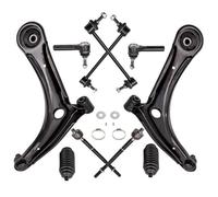 Control Arms Tie Rods 10-Piece Set Compatible for Dodge Caliber 2007-2012 K620066 K620065 Front Upper Lower Swing Arm Balance Rod Ball Head Steering Tie Rods Kit