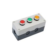 Control box with light button switch power supply start and stop knob 1234 holes reset self-locking 12V 24V 220V 380V(3P,380V)