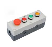 Control box with light button switch power supply start and stop knob 1234 holes reset self-locking 12V 24V 220V 380V(4-01,24V)