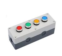 Control box with light button switch power supply start and stop knob 1234 holes reset self-locking 12V 24V 220V 380V(4P,380V)