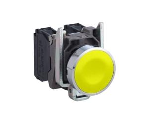 Control button 22 mm yellow 1NO with 1Z self-return XB4-BA51