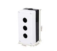 Control Button Box,4-hole Gray 22Mm Hole Push Button Switch IP65 Waterproof Control Box With ABS Housing Dustproof Water Resistant Rating (3-hole)