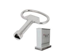 Control Cabinet Key - Metal Triangle Wrench, Utility Meter Panel Tool | Service Access Device with Compact Design, Universal Lock Opener for Electrician Technician Valve Box Rack Garage