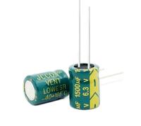 Control circuit 100PCS 1500UF 6.3V 6.3V1500UF Aluminum Electrolytic Capacitor high-Frequency 10X13MM