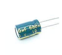 Control circuit 10pcs 10V 680UF Low ESR/Impedance High Frequency Aluminum Electrolytic Capacitor Size8X12mm 10v 680UF