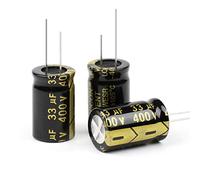 Control circuit 10Pcs Aluminum Electrolytic Capacitor 400V33UF 13x21mm High Frequency Low ESR Low Resistance Capacitors