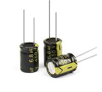 Control circuit 10Pcs Aluminum Electrolytic Capacitor 450V6.8UF 10x13mm High Frequency Low ESR Low Resistance Capacitors