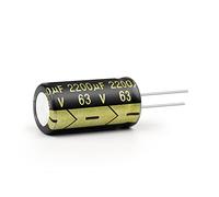 Control circuit 10Pcs Aluminum Electrolytic Capacitor 63V2200UF 18x35mm High Frequency Low ESR Low Resistance Capacitors