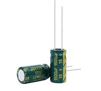 Control circuit 10pcs High Frequency Low Resistance Aluminum electrolytic Capacitor 16v1500UF 1500uf16v Volume: 10x20
