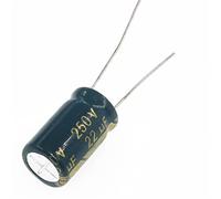 Control circuit 10pcs High Frequency Low Resistance Aluminum electrolytic Capacitor 250V22UF 22uf250v Volume: 10x20