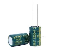 Control circuit 10pcs High Frequency Low Resistance Aluminum electrolytic Capacitor 25v2200UF 2200uf25v Volume: 13x21