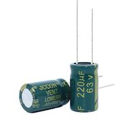 Control circuit 10pcs High Frequency Low Resistance Aluminum electrolytic Capacitor 63V220UF 220uf63v Volume: 10x17