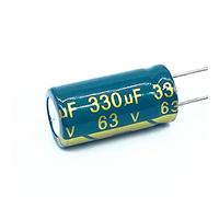 Control circuit 20pcs High Frequency Low Impedance 63v 330UF Aluminum Electrolytic Capacitor Size10*20mm 330UF