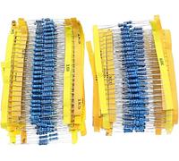 Control circuit Capacitor kit 1000Pcs 1% 1/2W 0.5W Metal Film Resistor 50 Values Assorted Kit 0.1 ohm~4.7M ohm Capacitor capacitors