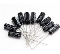Control circuit Capacitor kit Aluminum Electrolytic Capacitors 10pcs 25V 50V 100V 450V Capacitor 10UF 220UF 1000UF 3300UF DIY Fixed electrolytic Capacitor capacitors (Size : 25V 3300 (Size : 50V 100