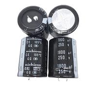 Control circuit Capacitors 2PCS/10PCS 1800uf 250v 35x45mm 250V1800uF Snap-in PSU Capacitor (Size : 10PCS)