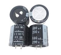 Control circuit Capacitors 2PCS/10PCS 680uf 200v 30x30mm 200V680uF Snap-in PSU Capacitor (Size : 2PCS)