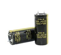 Control circuit Capacitors 2PCS Aluminum Electrolytic Capacitor, High Frequency Low ESR Aluminum Capacitor, 200V 680UF 250V 400V 450V (Size : 200v680UF 25x35)
