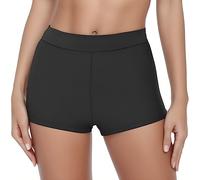 Control Coverage Fitted Swimming Shorts Bottoms Belly Swimming High Board Shorts Boyshorts Suit Swim Full Women Swimwears Tankinis Set, black, M