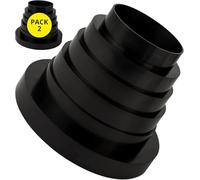 Control Garden Pack of 2 Universal Reducer for Ventilation Systems Black - Connector Coupling for Ducts Ventilation Diameter Ø 80 100 110 125 150 mm - Pipe Reducer