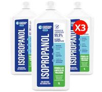 CONTROL GARDEN x3 Isopropyl Alcohol 99.9% 1 L | Pure Isopropanol Professional Cleaning of Electronic Components, Optics and Delicate Surfaces | Glass Cleaner Without Waste Fast Evaporation