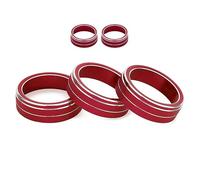 Control Knob Cover Ring For, for VW, for Golf, MK7 2014-2020 Air Condition/Radio Volume Button Knob Cover Climate Control Adjust Button Trim Ring(Red)