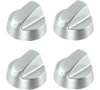 Control Knob Dial & Adaptors for NEFF Oven / Cooker (Silver, Pack of 4)
