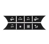 Control Panel Button Stickers Compatible With Benz For GLK-Class For W204 For W212 Car Console AC Air Conditioning AUTO Volume Buttons Cover Stickers(B Black)