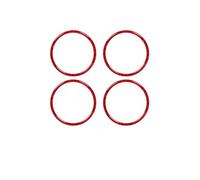 Control Panel Cover Trim 4Pcs For BMW For X3 F25 For X4 F26 2011-2017 Carbon Fiber Door Speaker Ring Stickers Car Decorative Interior Panel Frame Sticker(Red)