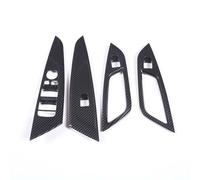 Control Panel Cover Trim for BMW 4 Series G22 G23 G26 2020-2023 ABS Carbon Fiber Black Car Window Lift Button Decorative Sticker Interior Panel Trim(4 Door Carbon Fiber)