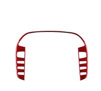 Control Panel Molding Cover for Fiat for Bravo 2006-2011 2012 2013 2014 2015 2015 2016 2017 2018 Real Soft Carbon Fiber Sticker LHD RHD Central Control Button Interior Trim(Red Carbon)