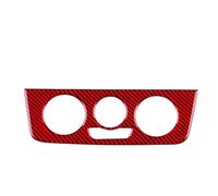 Control Panel Molding Cover For SEAT For Ibiza 6J 2009 2010 2011 2012 2013 2014 LHD RHD Real Soft Carbon Fiber Car Central Control AC Frame Panel Trim Sticker Interior Trim(Type B Red Carbon)