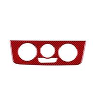 Control Panel Molding Cover For Seat For Ibiza 6j 2009 2010 2011 2012 2013 2014 Real Soft Carbon Fiber Sticker LHD RHD Car Central Control AC Frame Panel Interior Trim(Type B Red Carbon)