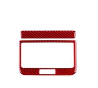Control Panel Molding Cover for Seat for Leon MK3 2013 2014 2015 2016 2017 2018 2019 2020 Real Soft Carbon Fiber Sticker LHD RHD Car Rear Air Outlet Frame Trim Interior Trim(Red Carbon)