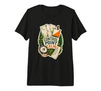 Control Point Calm Trail Route Compass Premium T-Shirt