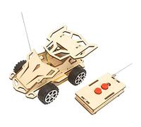 Control Remote Racing Wooden Car Assembled Toy Puzzle - Your Child's Imagination with an Interactive Remote Control Experience (Beige, One Size)