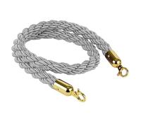 Control Rope for Humans 2M Adjustable Barrier Rope Indoor/Outdoor Running Ropes Twisted Hemp Cords for Posts (Grey)