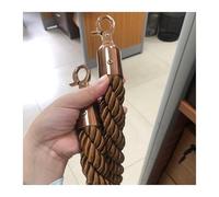 Control Stanchion Barrier Rope with Hook, Crowd Control Barrier Rope Bronze 0.6-3.6m(3m/9.8ft/118in)