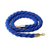 Control Stanchion Barrier Rope with Hook, Crowd Control Queue Barrier Stanchion Rope Braided Nylon With Hooks Multicolor 1-3M(Blue,3M/118In/9.8Ft)