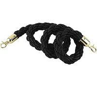 Control Stanchion Barrier Rope with Hook, Twisted Crowd Control Queue Barrier Rope with Steel Snaps 1.5-5m 1-4 Pcs(1 Pack,3.5m/11.5ft)