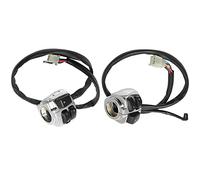 Control Switches MASO Motorcycle Handlebar Control Switches (Chrome), Fit for 1996-2012 Compatible with Harley Softail, Dyna, Sportster, V-ROD, Universal for 1" (25mm) Motorcycle Handle Bar