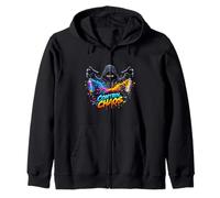 Control the Chaos Urban Street Art Graphic Zip Hoodie