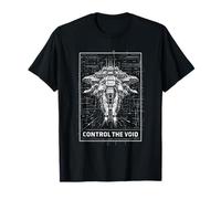 Control The Void - Sci-Fi Starship Design Blueprint Fighter T-Shirt