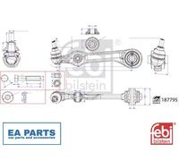 Control/Trailing Arm for MERCEDES-BENZ FEBI BILSTEIN 187795 NEW